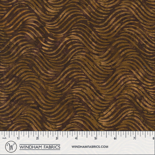 QE8: Charm - Waves - 457Q-5 Chocolate - Batik
