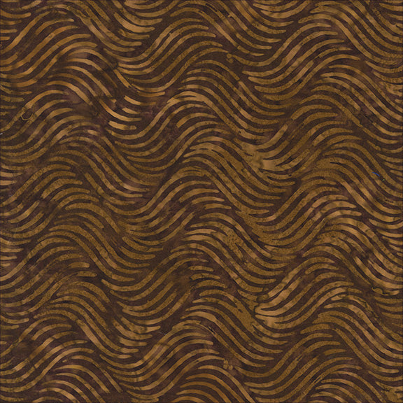 QE8: Charm - Waves - 457Q-5 Chocolate - Batik