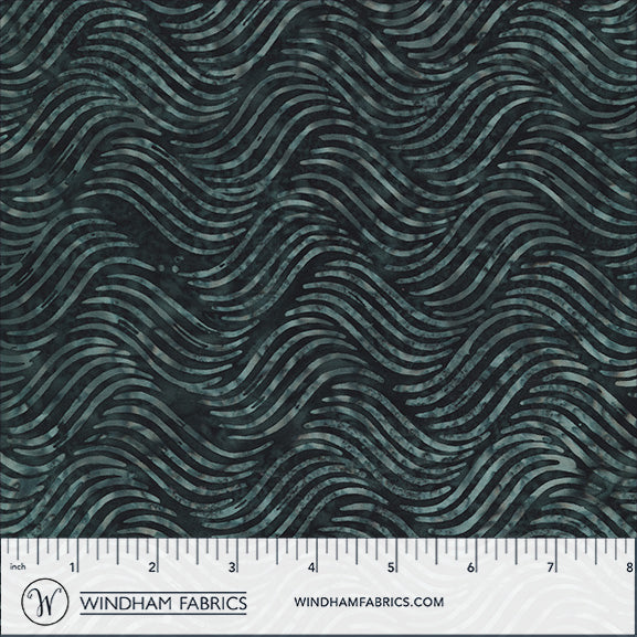 QE8: Charm - Waves - 457Q-6 Onyx - Batik