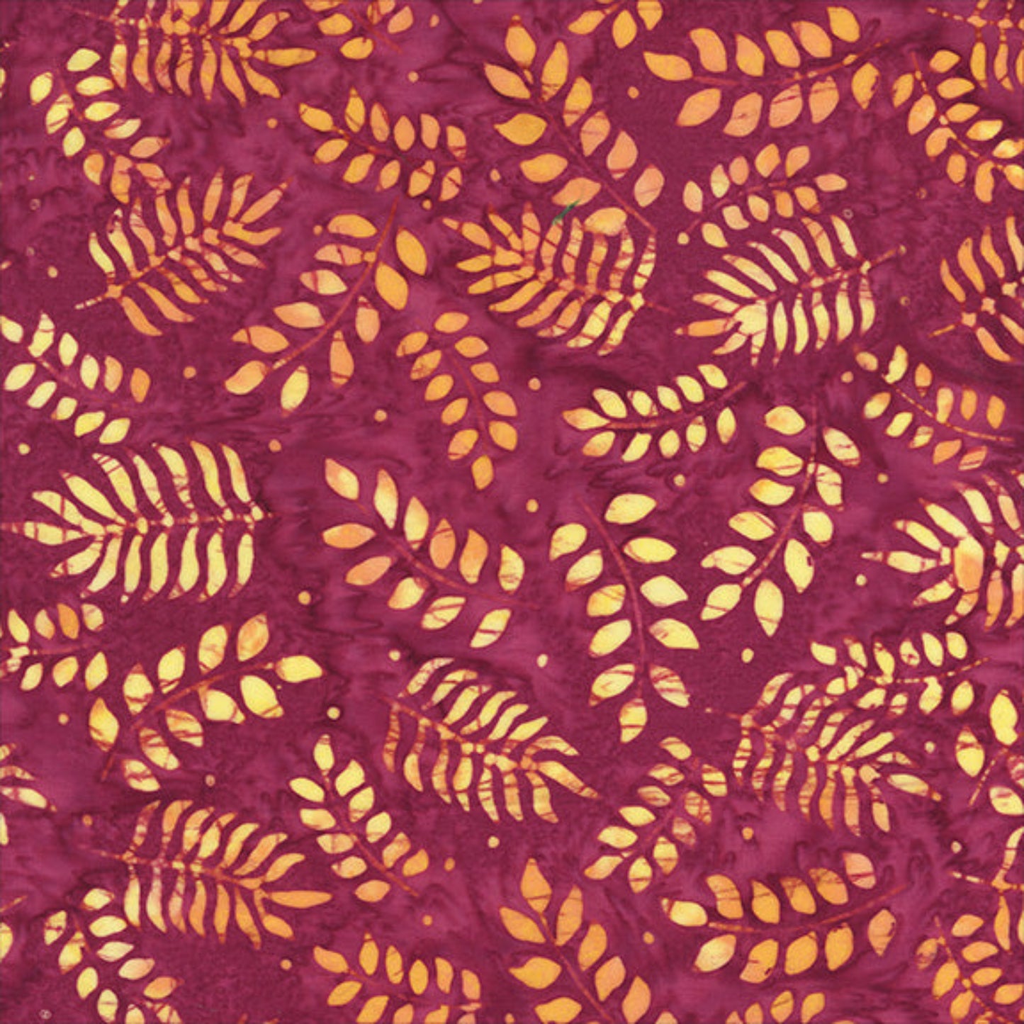 QE8: Charm - Botanical Leaves - 458Q-1 Pizzazz - Batik