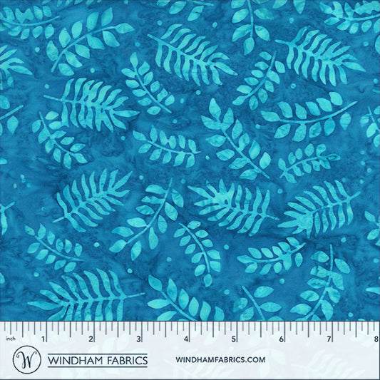 QE8: Charm - Botanical Leaves - 458Q-3 Capri - Batik