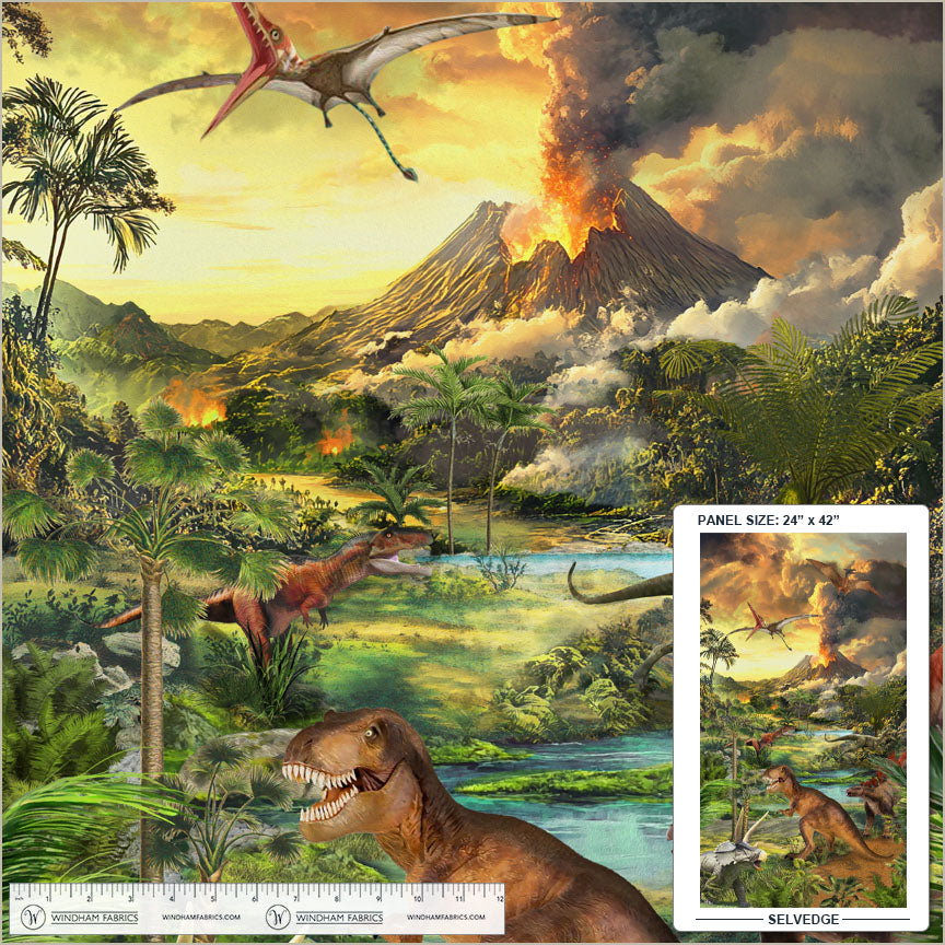 Prehistoric Paradise -A Window into the Past 55155DP-1 Lush Greens