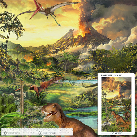 Prehistoric Paradise -A Window into the Past 55155DP-1 Lush Greens