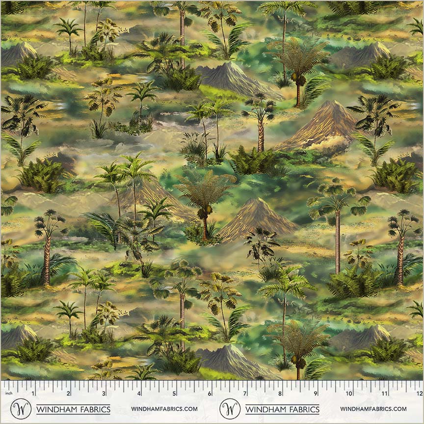 Prehistoric Paradise -Tropical Forest 55157-1 Lush Greens