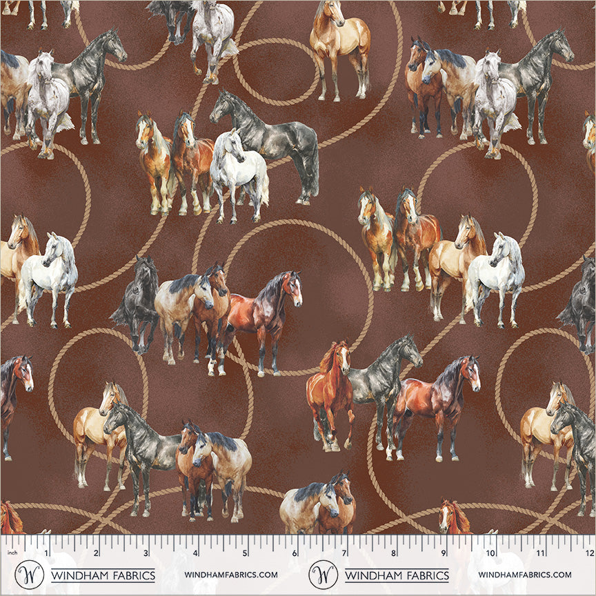 Lone Star Trail, Wild Horses, 55429-3 Brown