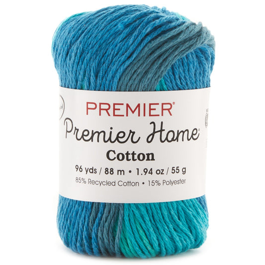 Yarn Home Cotton -55- Turquoise Stripe