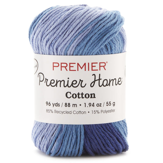 Yarn Home Cotton -58- Cornflower Stripe