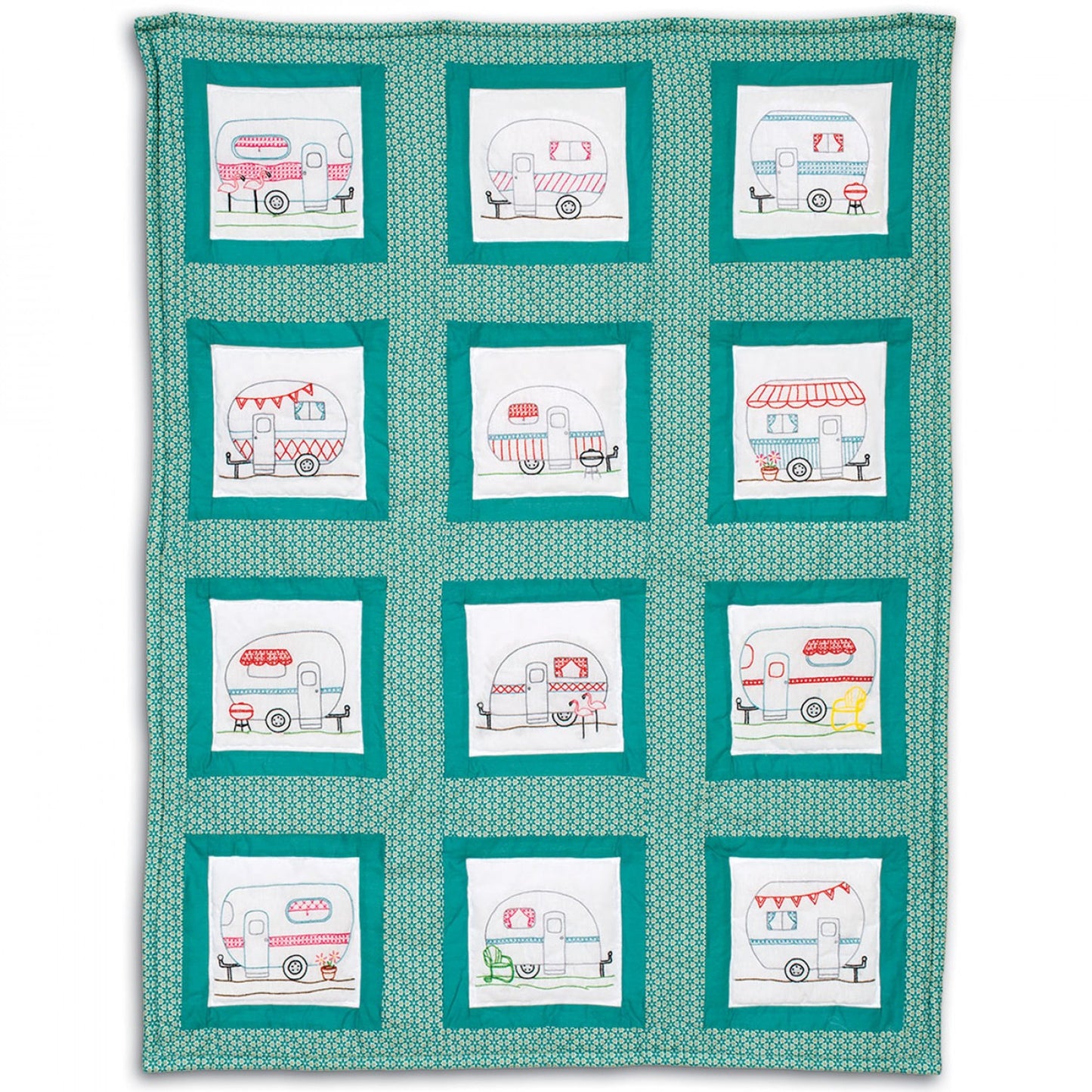 Campers 9in Theme Quilt Blocks