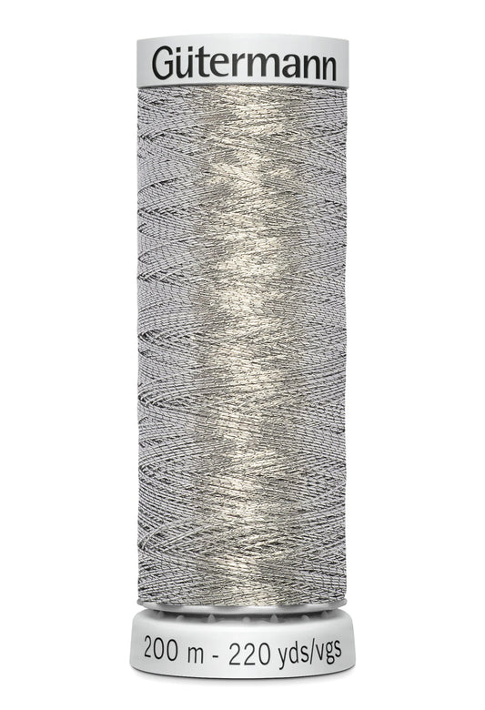 Gutermann Sparkle Metallic Thread 50m - Silver