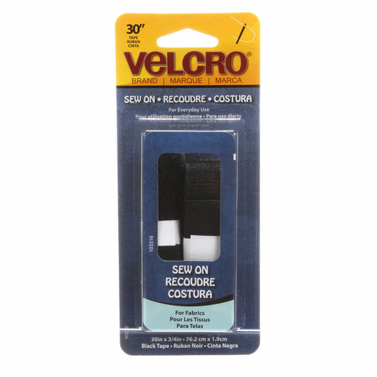 VELCRO® Brand Fastener Regular Duty Strip Black 3/4in x 30in