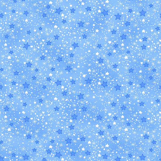 Flannel Blue Mini Stars Flannel