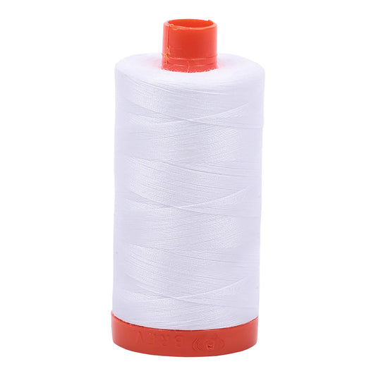 2024 Mako Cotton Thread Solid 50wt 1422yds White