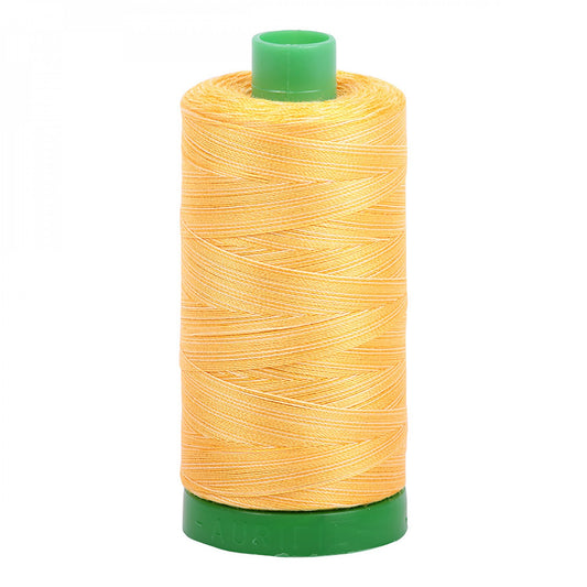 A1140-3920 Mako Cotton Embroidery Thread 40wt 1094yds Variegated Yellow