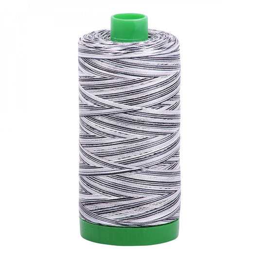 A1140-4652 Mako Cotton Embroidery Thread 40wt 1094yds Variegated B&W