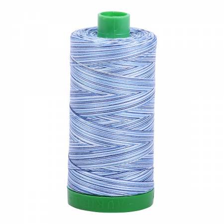 A1140-4655 Mako Cotton Embroidery Thread 40wt 1094yds Variegated Blue