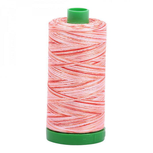 A1140-4659 Mako Cotton Embroidery Thread 40wt 1094yds Variegated Pink & Red