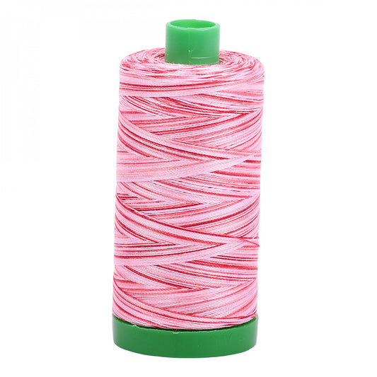A1140-4668 Mako Cotton Embroidery Thread 40wt 1094yds Variegated Pink & Red