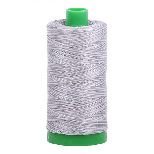 A1140-4670 Mako Cotton Embroidery Thread 40wt 1094yds Variegated Gray
