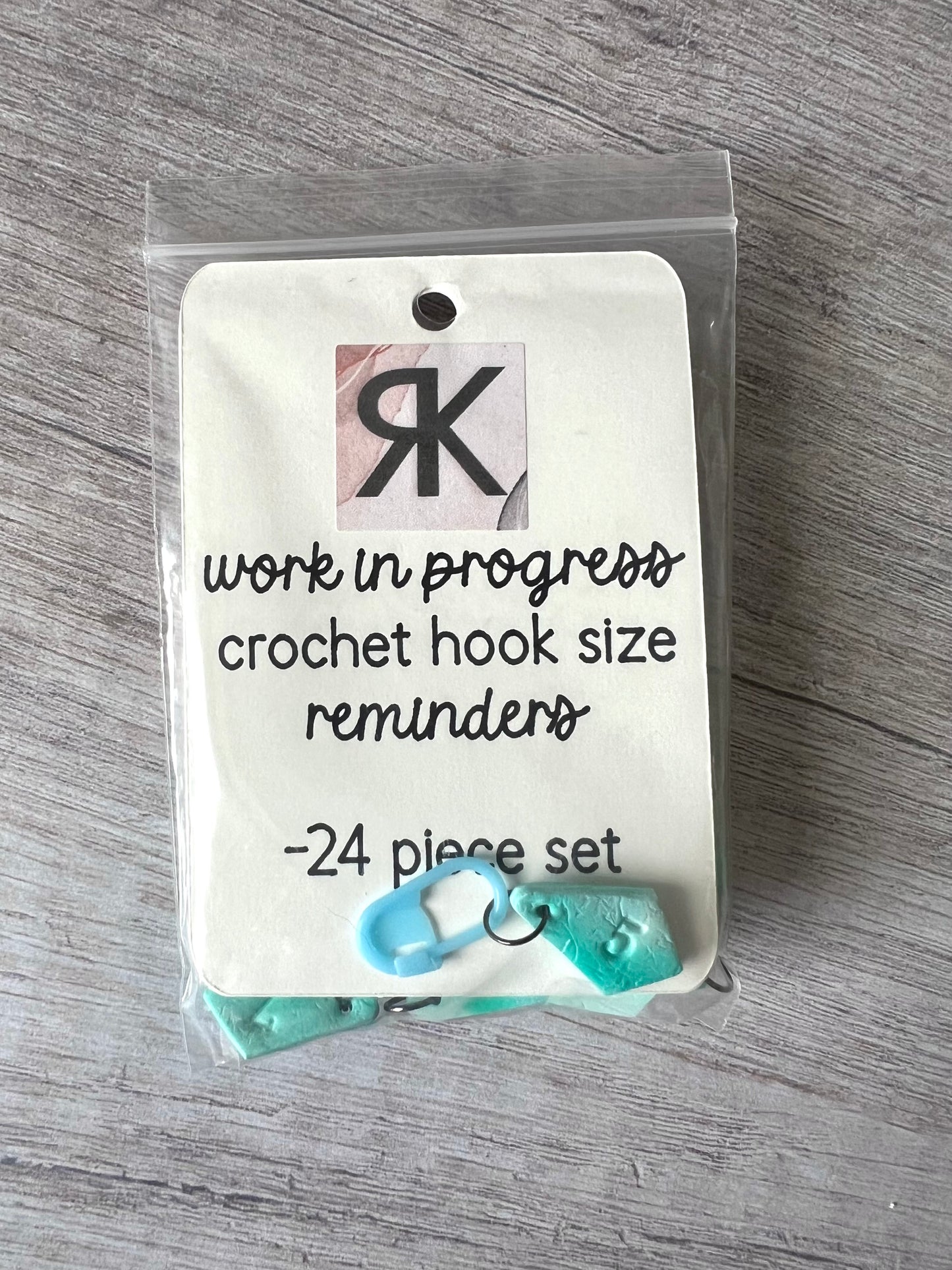 Crochet size reminders handmade