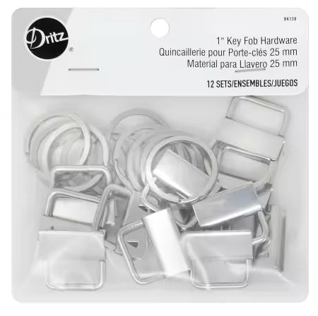Key Fob Hardware1in Nickel Includes Fob & Ring