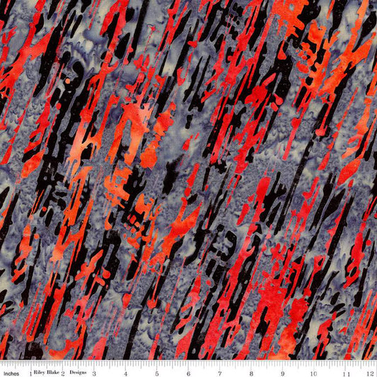 Batiks Lets Play Ball! Streaks Geranium