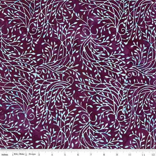 Batiks Divine Vines Berry Persimmon