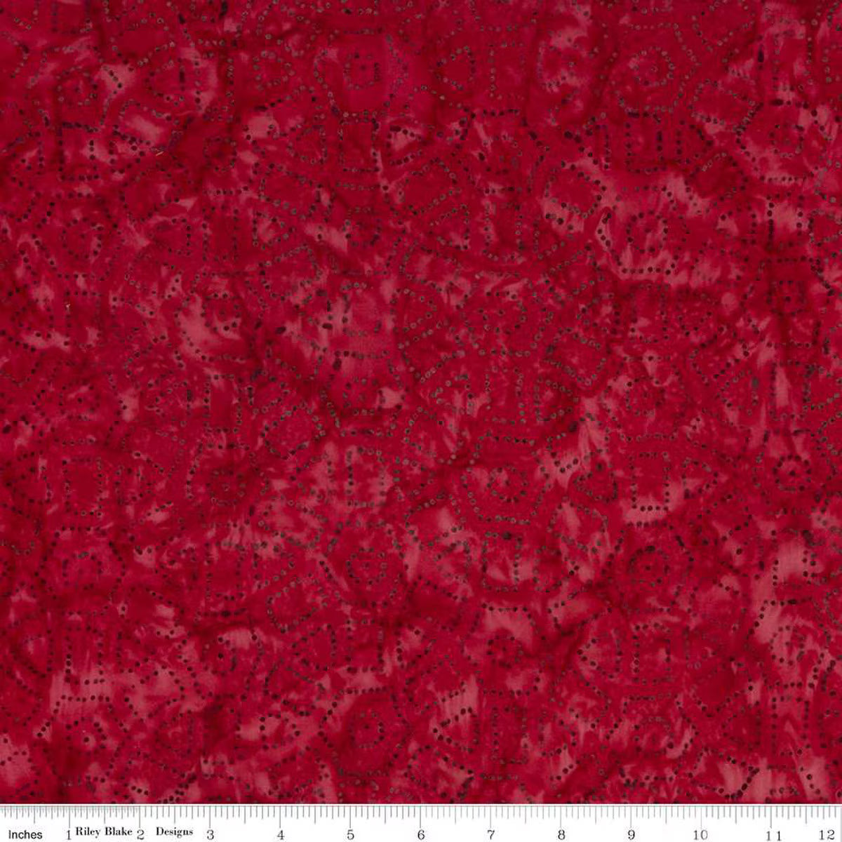 Batiks Elementals Red Rose