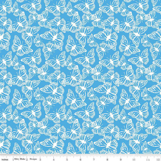 Friendship Florals Butterflies Blue