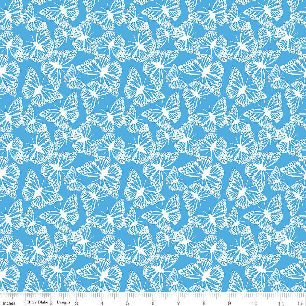 Friendship Florals Butterflies Blue
