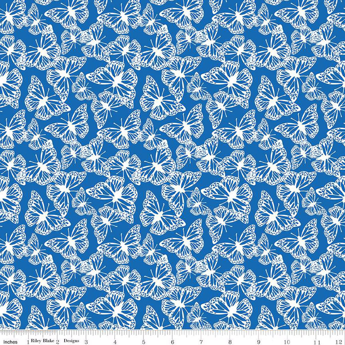 Friendship Florals Butterflies Cobalt