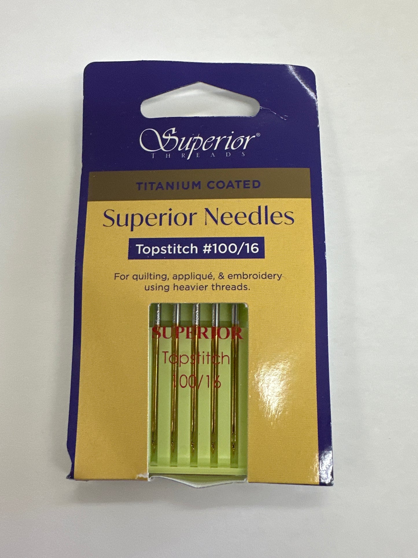 Superior Topstitch Machine Needle Size 100/16