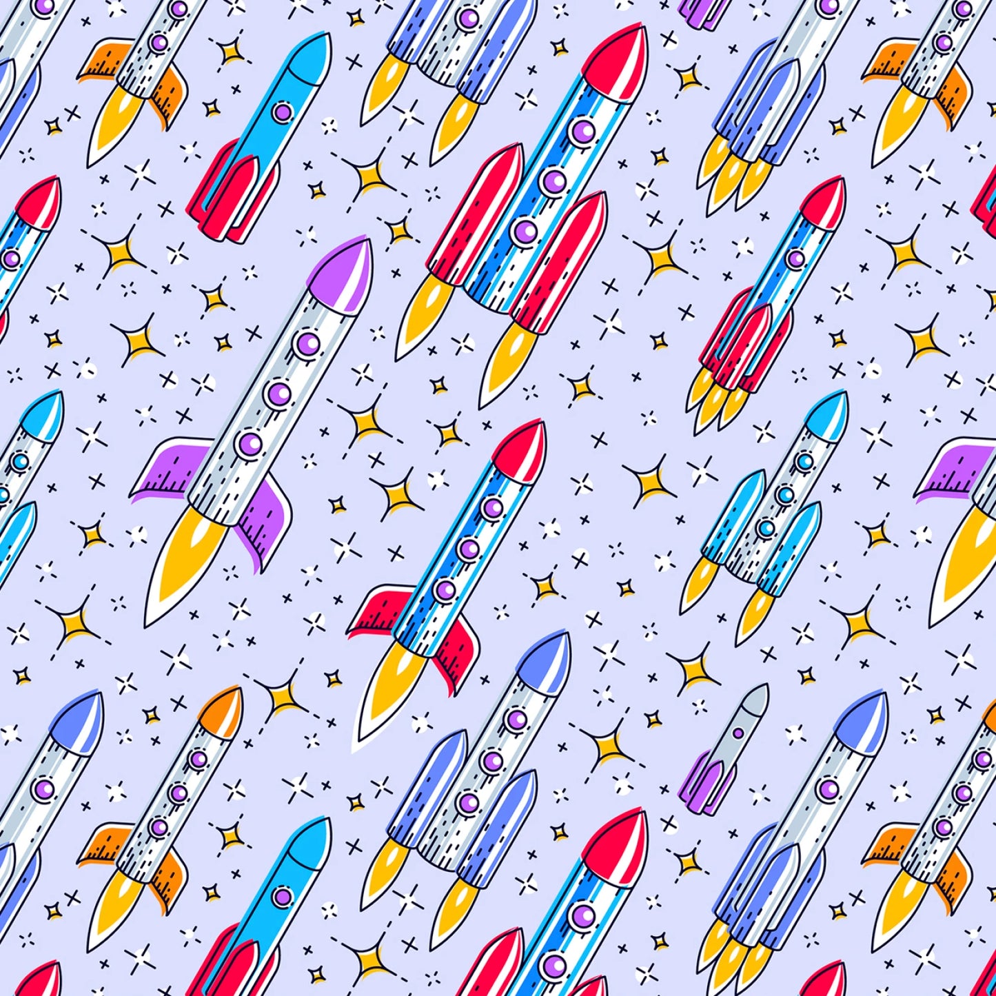 Flannel Up And Away Rockets Purple