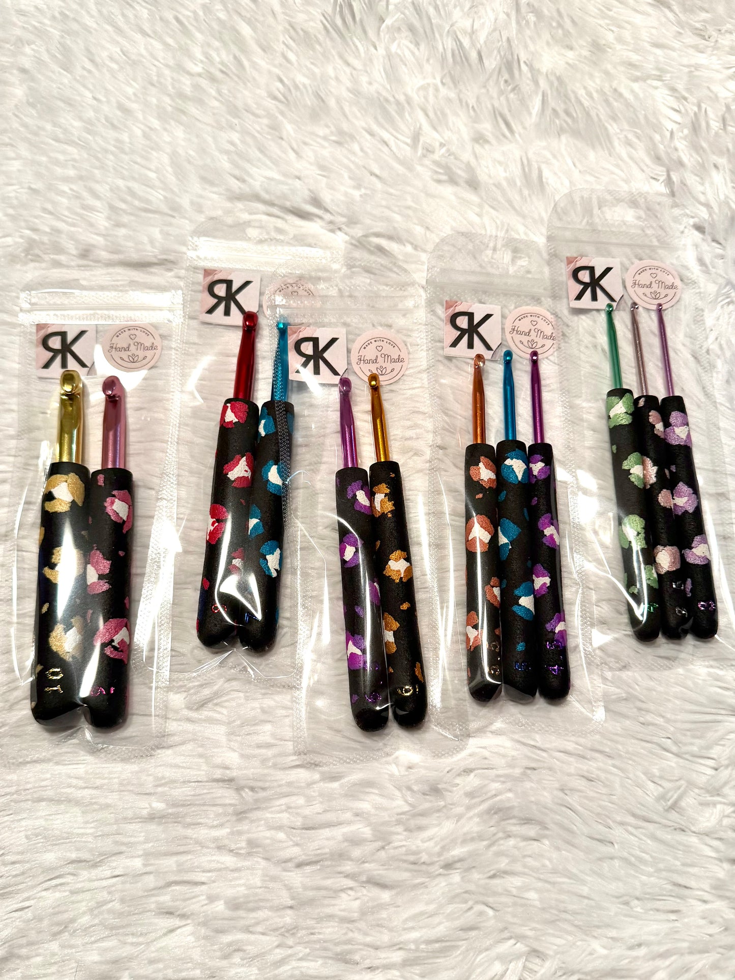 Crochet Hook Set - Colorful Leopard