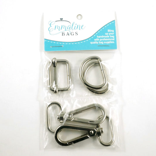 Aspen Crossbody Bag Hardware Kit Nickel