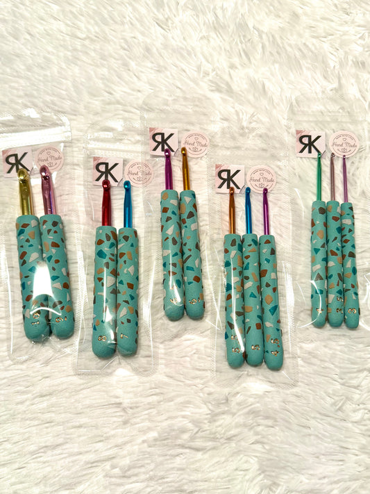 Crochet Hook Set - Green Terrazzo