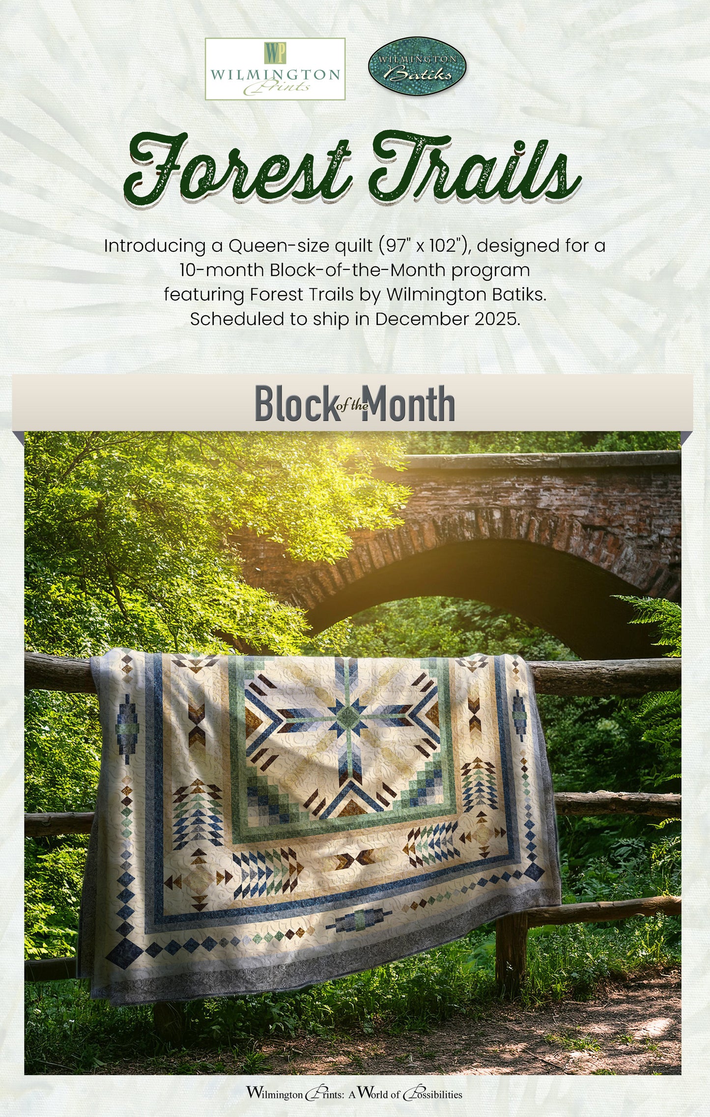 Forest Trails Quilt Kit - Pre-Order