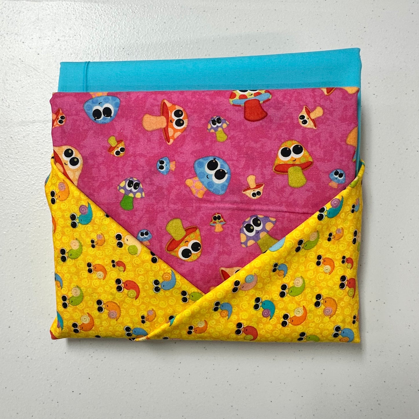 3-Yard-Curated-Bundle Pink mushrooms yellow snails