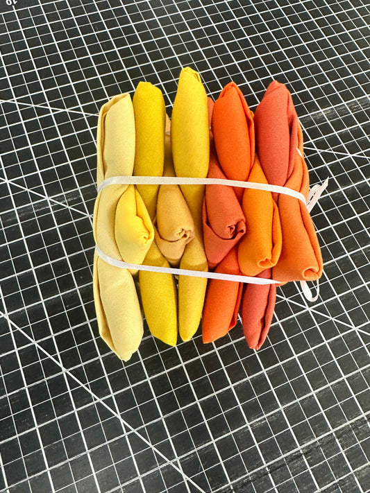 FQ-10 - Confetti Cotton Solids - Orange Yellow - Fat Quarter Bundle