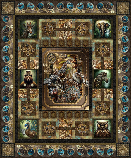 Steampunk Menagerie Quilt Kit - Pre-Order