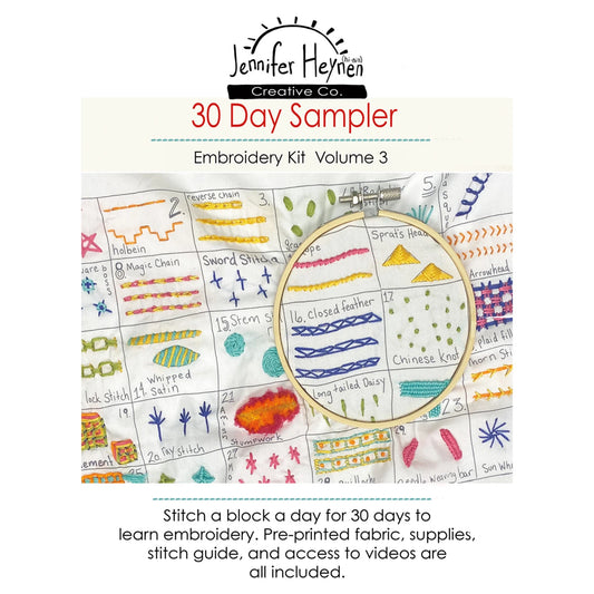 30 Day Sampler Embroidery Class Volume 3