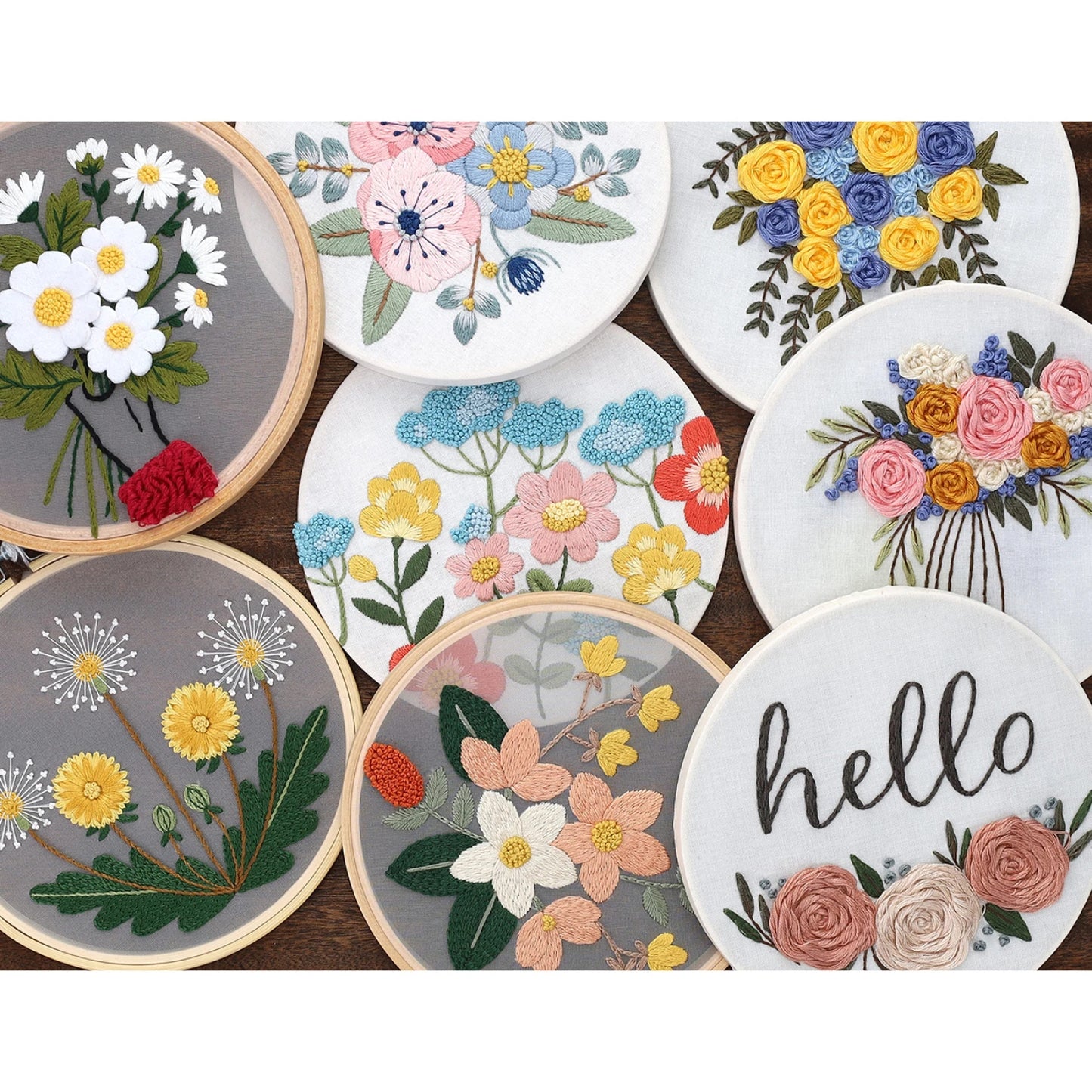 Leisure Arts Emb Kit 6" Org Falling Leaves