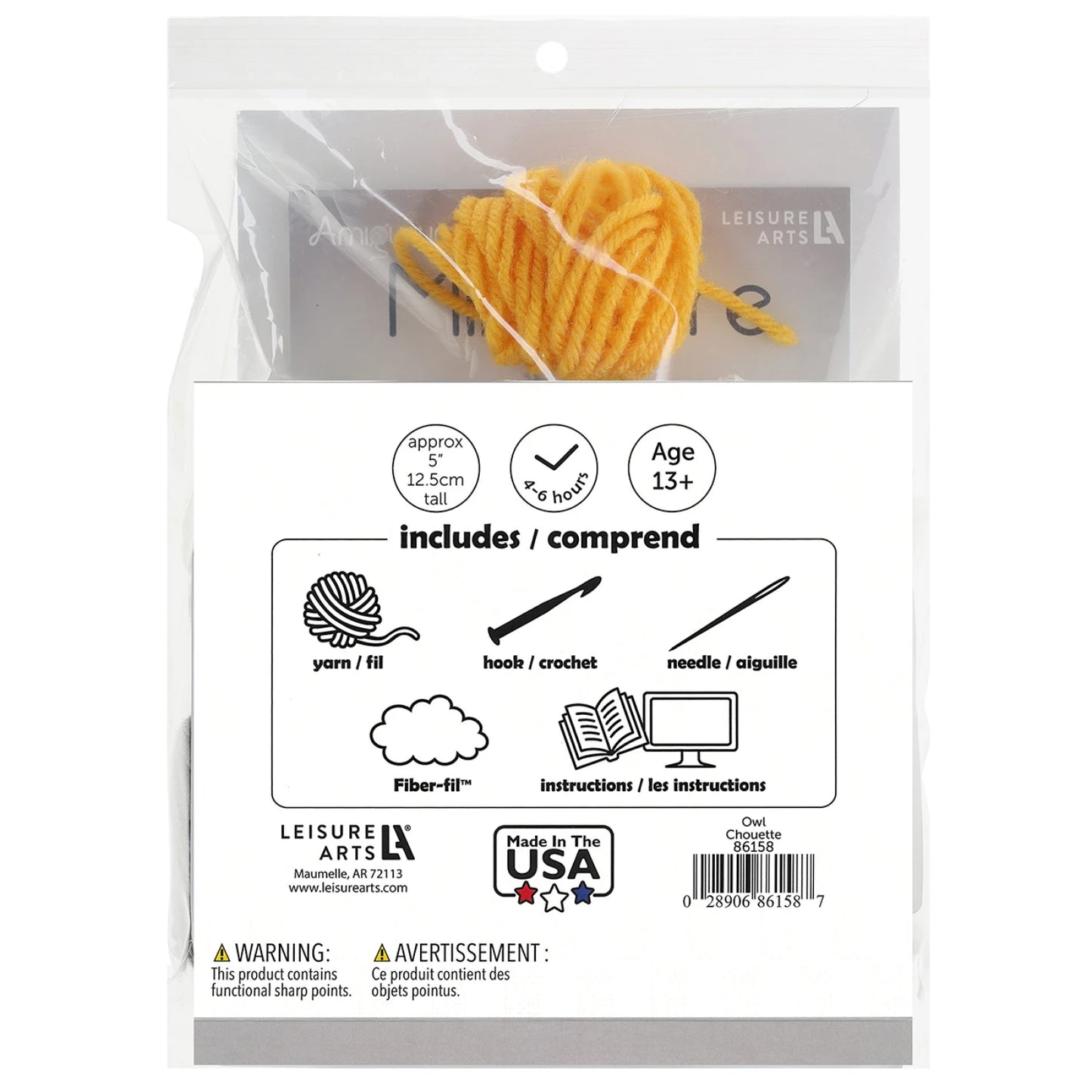 Amigurumi Miniatures Kit Owl - Leisure Arts