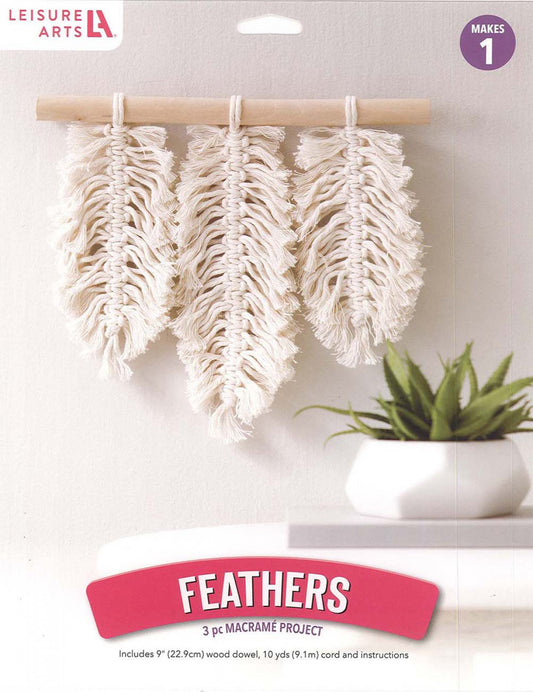 Leisure Arts Kit Macrame Feather