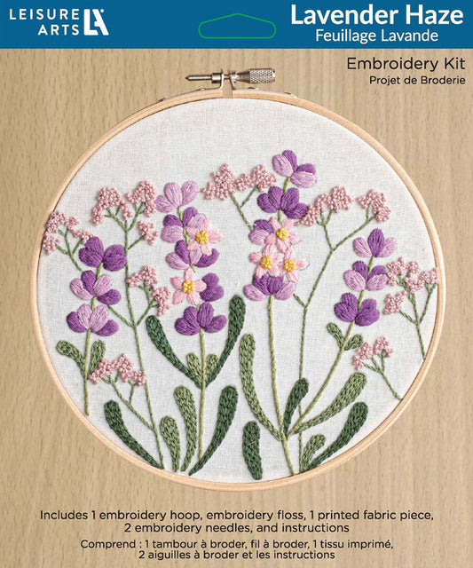 Leisure Arts Embroidery Kit 6in Lavender Haze