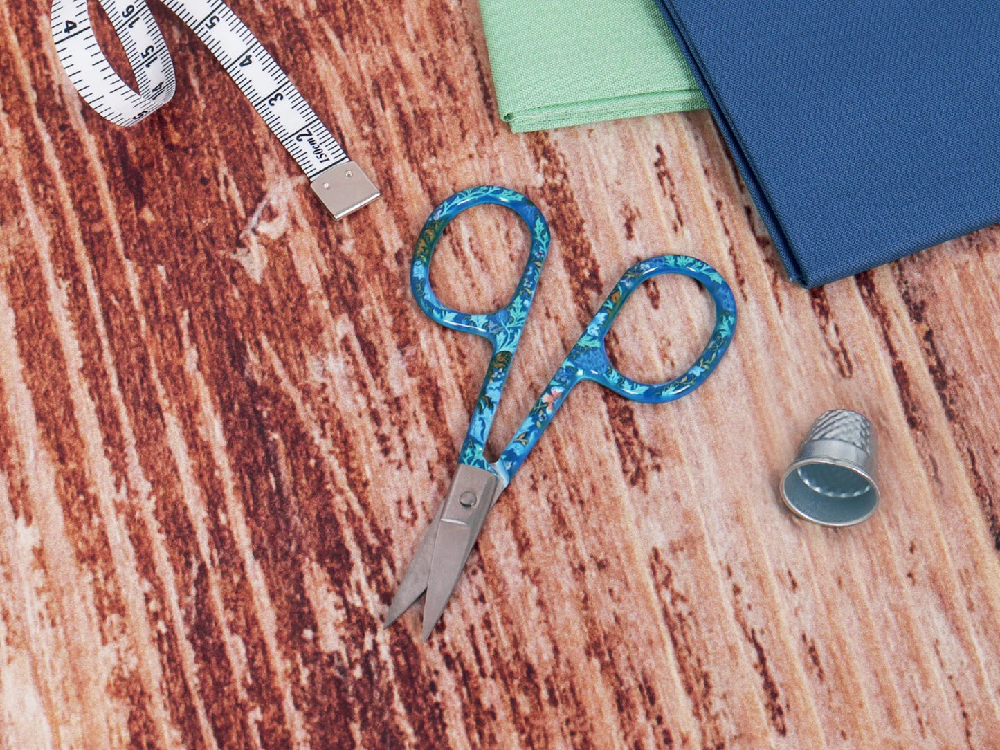 Embroidery Scissors - Bee, Bird, Floral Woodblock 24pc
