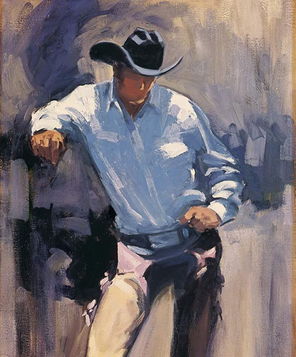 Back of the Chutes Cowboy Panel 36" x 43"