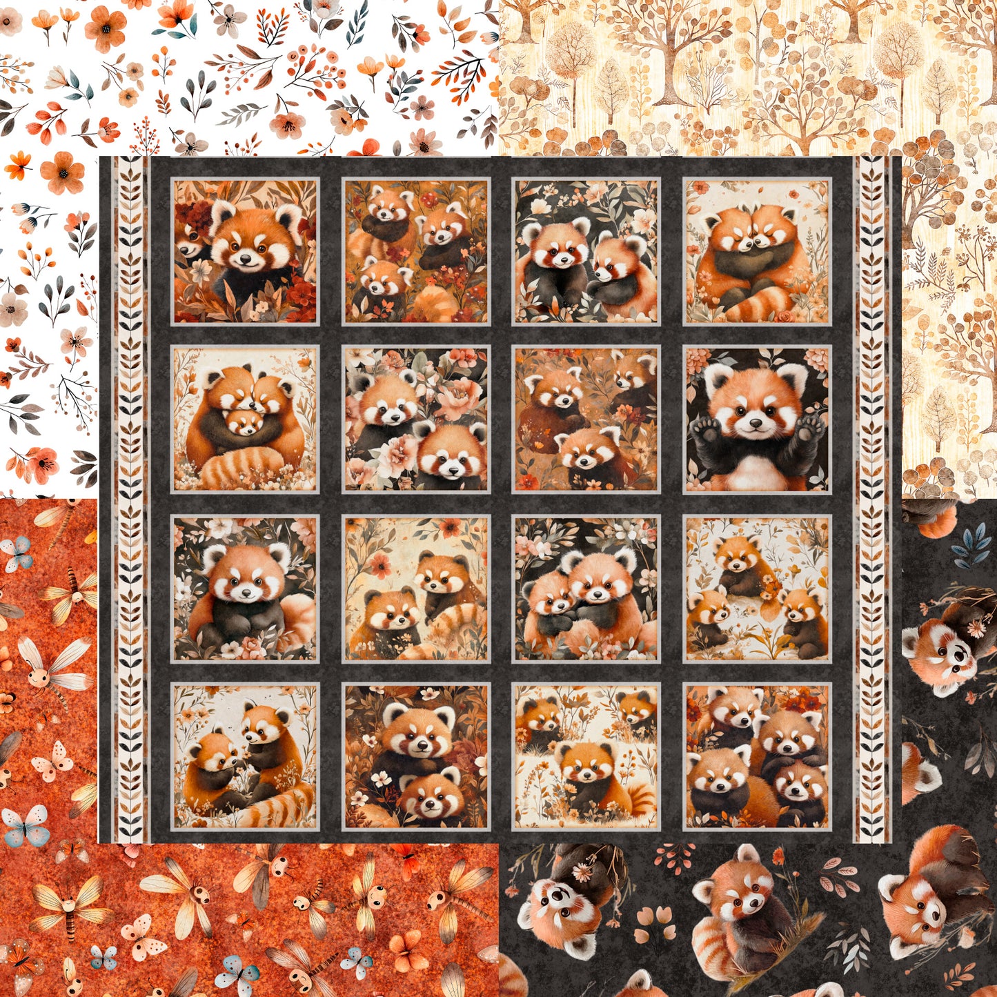 PANDALAND - SMALL FLORAL - GRAY
