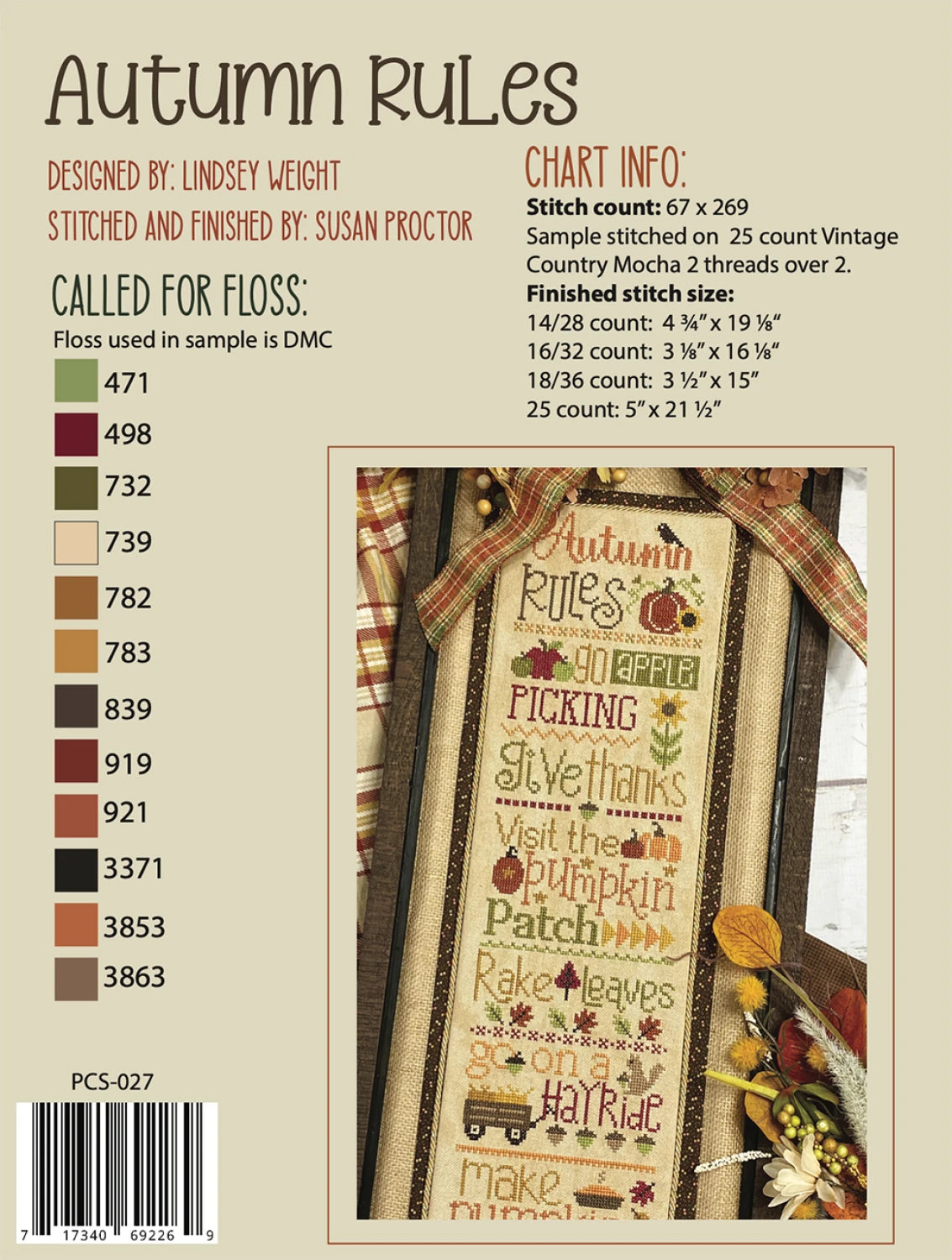 Autumn Rules Cross Stitch
