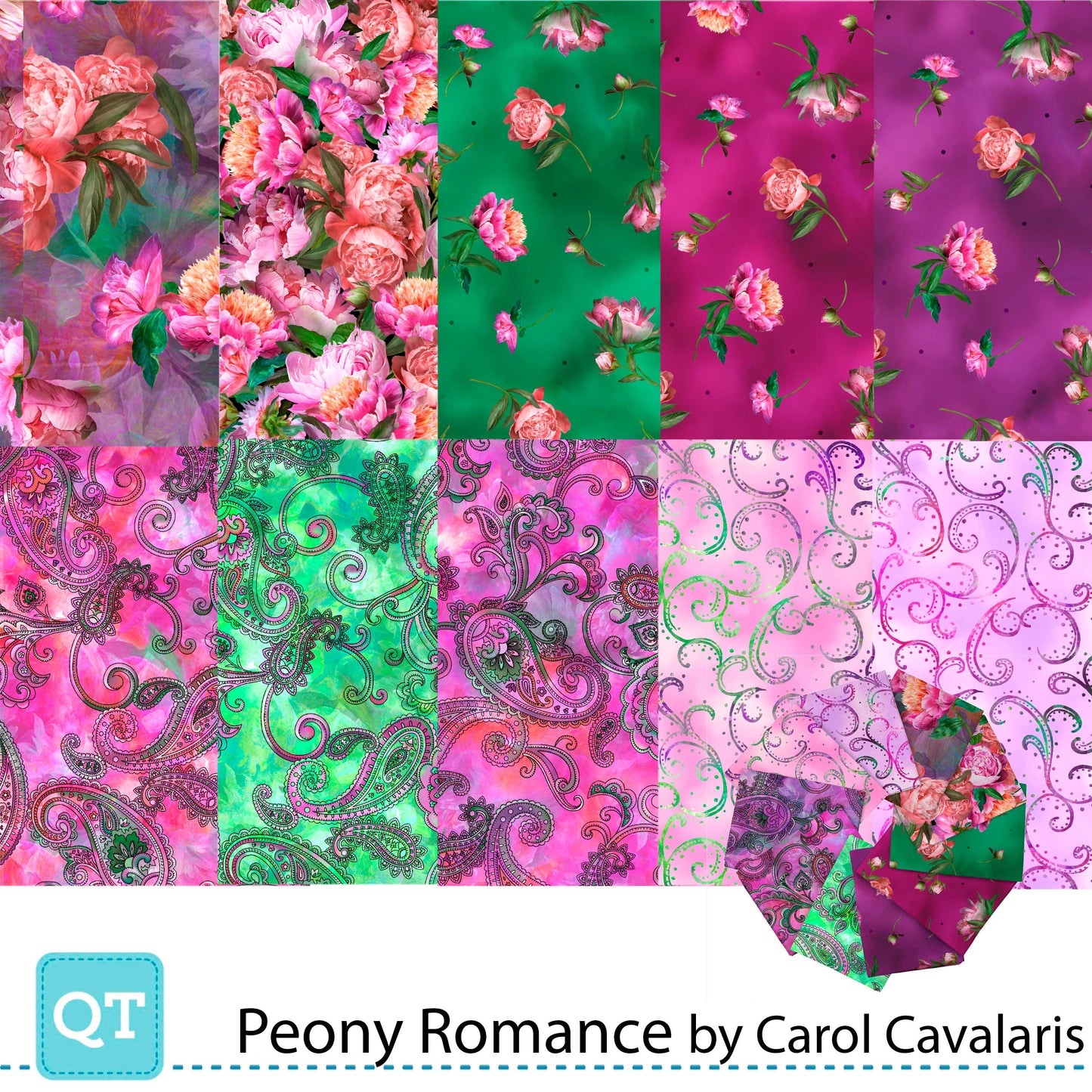 Peony Romance 10- Fat Quarter Bundle