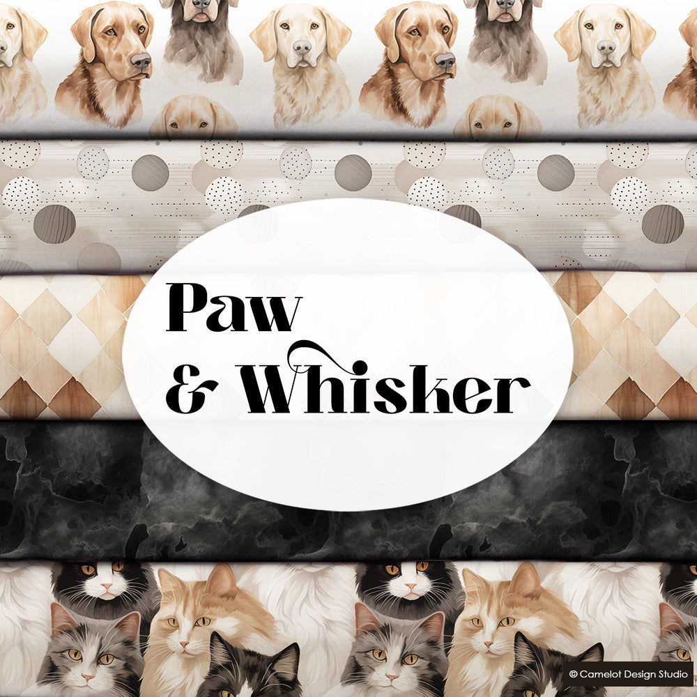 Paw & Whisker - Watercolour Marble - Black - 21250610-02